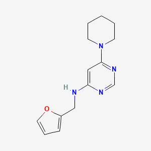 molecular formula C14H18N4O B6642978 N-(furan-2-ylmethyl)-6-piperidin-1-ylpyrimidin-4-amine 