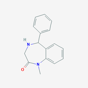 molecular formula C16H16N2O B066430 1-methyl-5-phenyl-4,5-dihydro-3H-1,4-benzodiazepin-2-one CAS No. 170229-03-5