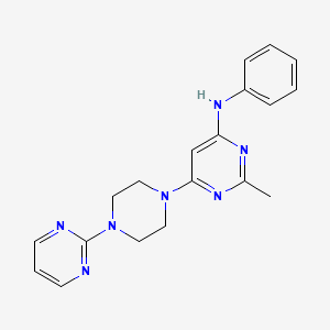 2-methyl-N-phenyl-6-(4-pyrimidin-2-ylpiperazin-1-yl)pyrimidin-4-amine