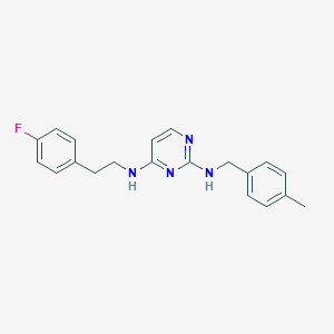 4-N-[2-(4-fluorophenyl)ethyl]-2-N-[(4-methylphenyl)methyl]pyrimidine-2,4-diamine