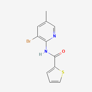 molecular formula C11H9BrN2OS B6643050 N-(3-溴-5-甲基吡啶-2-基)噻吩-2-甲酰胺 