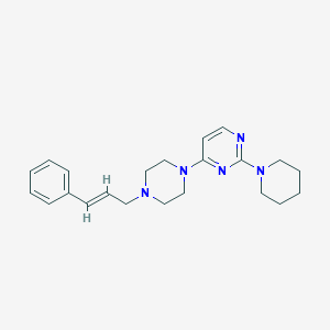 4-[4-[(E)-3-phenylprop-2-enyl]piperazin-1-yl]-2-piperidin-1-ylpyrimidine