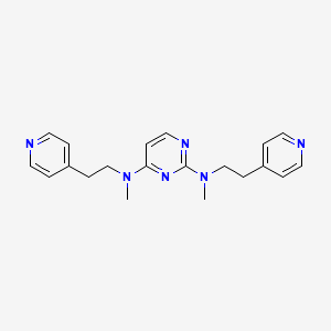 molecular formula C20H24N6 B6643058 2-N,4-N-dimethyl-2-N,4-N-bis(2-pyridin-4-ylethyl)pyrimidine-2,4-diamine 