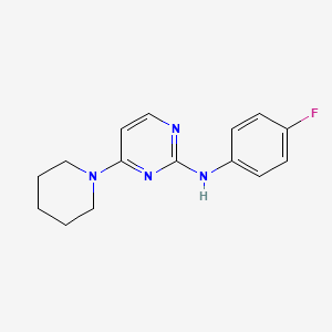 N-(4-fluorophenyl)-4-piperidin-1-ylpyrimidin-2-amine