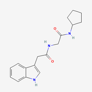 molecular formula C17H21N3O2 B6643107 N-[2-(cyclopentylamino)-2-oxoethyl]-2-(1H-indol-3-yl)acetamide 