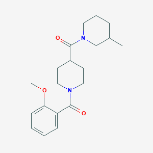 molecular formula C20H28N2O3 B6643115 [1-(2-Methoxybenzoyl)piperidin-4-yl]-(3-methylpiperidin-1-yl)methanone 