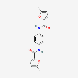 molecular formula C18H16N2O4 B6643120 5-methyl-N-[4-[(5-methylfuran-2-carbonyl)amino]phenyl]furan-2-carboxamide 