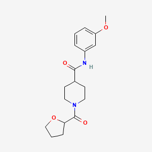 N-(3-methoxyphenyl)-1-(oxolane-2-carbonyl)piperidine-4-carboxamide