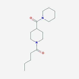 molecular formula C16H28N2O2 B6643152 1-[4-(Piperidine-1-carbonyl)piperidin-1-yl]pentan-1-one 