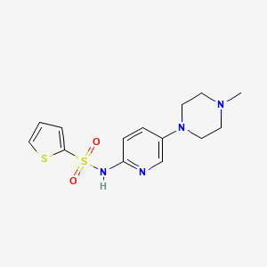 molecular formula C14H18N4O2S2 B6643153 N-[5-(4-methylpiperazin-1-yl)pyridin-2-yl]thiophene-2-sulfonamide 