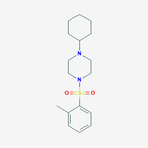 1-Cyclohexyl-4-(2-methylphenyl)sulfonylpiperazine