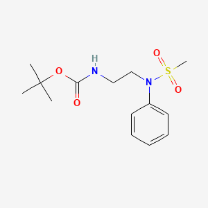 molecular formula C14H22N2O4S B6643160 tert-butyl N-[2-(N-methylsulfonylanilino)ethyl]carbamate 