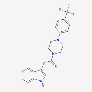 2-(1H-indol-3-yl)-1-[4-[4-(trifluoromethyl)phenyl]piperazin-1-yl]ethanone