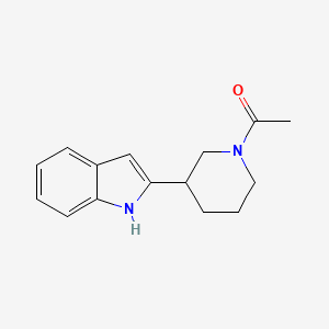 molecular formula C15H18N2O B6643215 1-[3-(1H-indol-2-yl)piperidin-1-yl]ethanone 