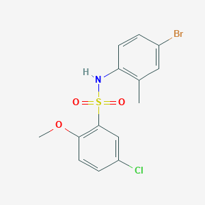 N-(4-bromo-2-methylphenyl)-5-chloro-2-methoxybenzenesulfonamide