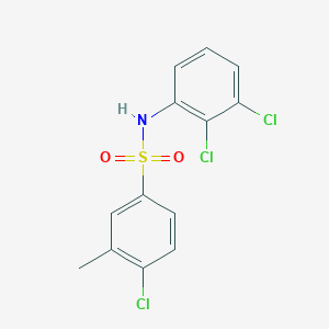 molecular formula C13H10Cl3NO2S B6643251 4-chloro-N-(2,3-dichlorophenyl)-3-methylbenzenesulfonamide 