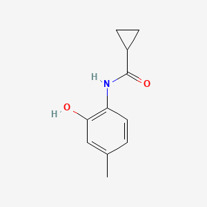 molecular formula C11H13NO2 B6643258 N-(2-hydroxy-4-methylphenyl)cyclopropanecarboxamide 