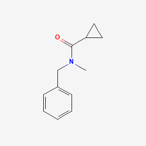 molecular formula C12H15NO B6643262 N-benzyl-N-methylcyclopropanecarboxamide 