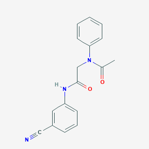 2-(N-acetylanilino)-N-(3-cyanophenyl)acetamide