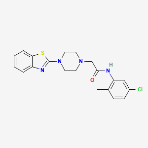 molecular formula C20H21ClN4OS B6643316 2-[4-(1,3-benzothiazol-2-yl)piperazin-1-yl]-N-(5-chloro-2-methylphenyl)acetamide 
