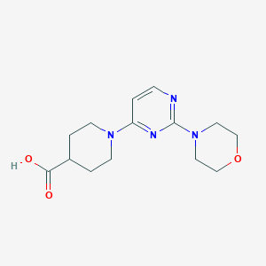 molecular formula C14H20N4O3 B6643319 1-(2-Morpholin-4-ylpyrimidin-4-yl)piperidine-4-carboxylic acid 