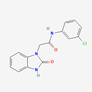 molecular formula C15H12ClN3O2 B6643341 N-(3-chlorophenyl)-2-(2-oxo-3H-benzimidazol-1-yl)acetamide 