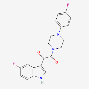 molecular formula C20H17F2N3O2 B6643349 1-(5-fluoro-1H-indol-3-yl)-2-[4-(4-fluorophenyl)piperazin-1-yl]ethane-1,2-dione 