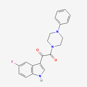 molecular formula C20H18FN3O2 B6643353 1-(5-fluoro-1H-indol-3-yl)-2-(4-phenylpiperazin-1-yl)ethane-1,2-dione 