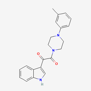 molecular formula C21H21N3O2 B6643357 1-(1H-indol-3-yl)-2-[4-(3-methylphenyl)piperazin-1-yl]ethane-1,2-dione 