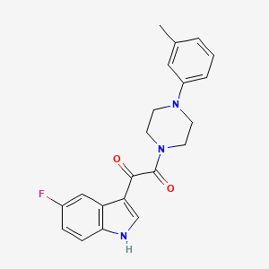 molecular formula C21H20FN3O2 B6643364 1-(5-fluoro-1H-indol-3-yl)-2-[4-(3-methylphenyl)piperazin-1-yl]ethane-1,2-dione 