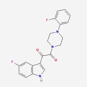 molecular formula C20H17F2N3O2 B6643375 1-(5-fluoro-1H-indol-3-yl)-2-[4-(2-fluorophenyl)piperazin-1-yl]ethane-1,2-dione 
