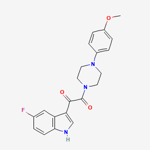 molecular formula C21H20FN3O3 B6643380 1-(5-fluoro-1H-indol-3-yl)-2-[4-(4-methoxyphenyl)piperazin-1-yl]ethane-1,2-dione 