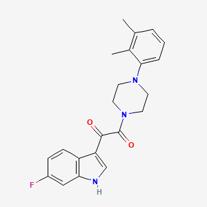 molecular formula C22H22FN3O2 B6643383 1-[4-(2,3-dimethylphenyl)piperazin-1-yl]-2-(6-fluoro-1H-indol-3-yl)ethane-1,2-dione 