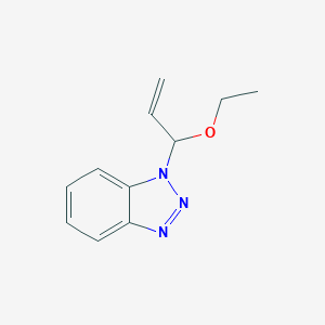 molecular formula C11H13N3O B066434 1-(1-Ethoxyallyl)-1H-benzotriazole CAS No. 161607-20-1