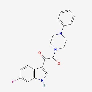 molecular formula C20H18FN3O2 B6643406 1-(6-fluoro-1H-indol-3-yl)-2-(4-phenylpiperazin-1-yl)ethane-1,2-dione 