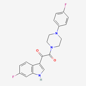 molecular formula C20H17F2N3O2 B6643408 1-(6-fluoro-1H-indol-3-yl)-2-[4-(4-fluorophenyl)piperazin-1-yl]ethane-1,2-dione 
