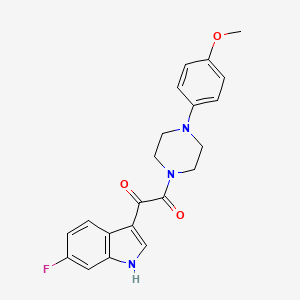 molecular formula C21H20FN3O3 B6643434 1-(6-fluoro-1H-indol-3-yl)-2-[4-(4-methoxyphenyl)piperazin-1-yl]ethane-1,2-dione 