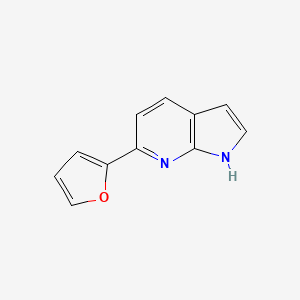 molecular formula C11H8N2O B6643442 6-(2-Furyl)-1H-pyrrolo[2,3-b]pyridine 