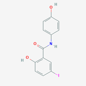 molecular formula C13H10INO3 B6643451 2-hydroxy-N-(4-hydroxyphenyl)-5-iodobenzamide 