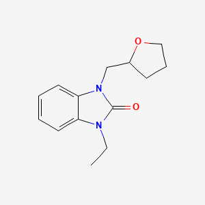 molecular formula C14H18N2O2 B6643458 1-Ethyl-3-(oxolan-2-ylmethyl)benzimidazol-2-one 