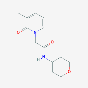 molecular formula C13H18N2O3 B6643478 2-(3-methyl-2-oxopyridin-1-yl)-N-(oxan-4-yl)acetamide 