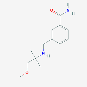 molecular formula C13H20N2O2 B6643484 3-[[(1-Methoxy-2-methylpropan-2-yl)amino]methyl]benzamide 