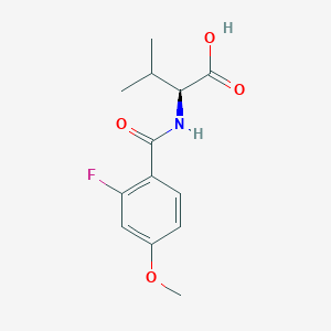 molecular formula C13H16FNO4 B6643498 (2S)-2-[(2-fluoro-4-methoxybenzoyl)amino]-3-methylbutanoic acid 