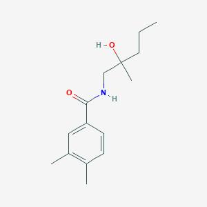 molecular formula C15H23NO2 B6643510 N-(2-hydroxy-2-methylpentyl)-3,4-dimethylbenzamide 