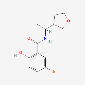 5-bromo-2-hydroxy-N-[1-(oxolan-3-yl)ethyl]benzamide