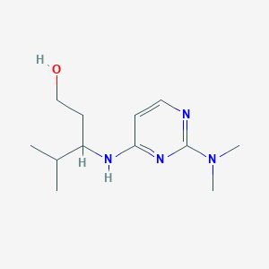 molecular formula C12H22N4O B6643534 3-[[2-(Dimethylamino)pyrimidin-4-yl]amino]-4-methylpentan-1-ol 