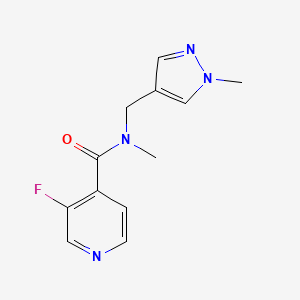 3-fluoro-N-methyl-N-[(1-methylpyrazol-4-yl)methyl]pyridine-4-carboxamide