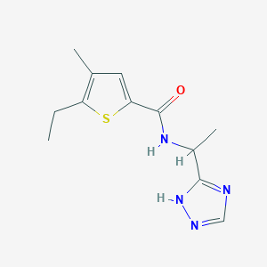 5-ethyl-4-methyl-N-[1-(1H-1,2,4-triazol-5-yl)ethyl]thiophene-2-carboxamide