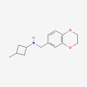 N-(2,3-dihydro-1,4-benzodioxin-6-ylmethyl)-3-methylcyclobutan-1-amine