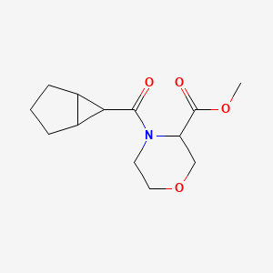 molecular formula C13H19NO4 B6643579 Methyl 4-(bicyclo[3.1.0]hexane-6-carbonyl)morpholine-3-carboxylate 